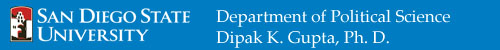 Department of Political Science: Dipak Gupta, Ph.D.